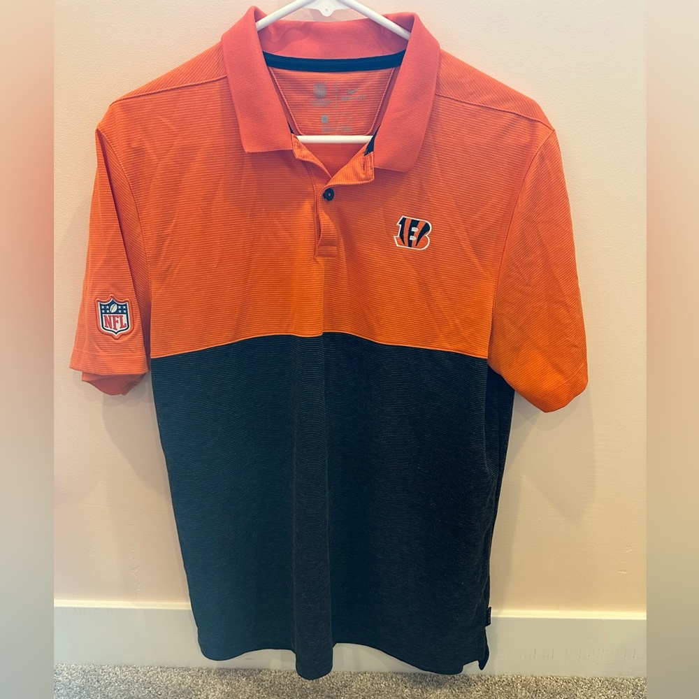 Nike Cincinnati Bengals Orange and Black Polo Shirt